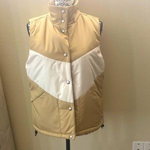 The North Face Vest for women. 2 toned cream and tan. Down vest for winter